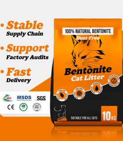 Custom Dust Free Quick Clumping Absorbent 99.9% Unisex Fragrance Premium Bentonite Cat Litter Arena Para Gatos