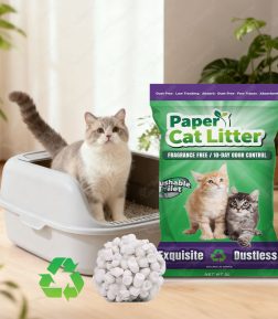 Free Samples Stable Supply OEM Manufacturers Strong Clumping Easy Clean Kitty Litter Dust Free Premium Paper Cat Litter