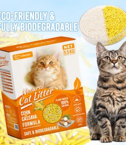 Free Samples Eco-friendly Dust Free Fast Absorption Organic Biodegradable Corn Cassava Cat Litter
