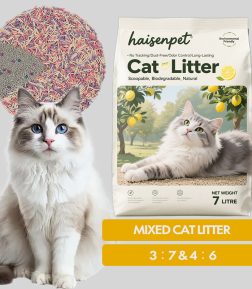 OEM ODM Custom Fragrance Green Tea Lemon Coffee Factory Wholesale 4:6 7:3 Bentonite Tofu Mixed Cat Litter