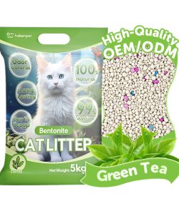 OEM High Quality Eco Friendly Green Tea Strong Clumping Bentonite Cat Litter