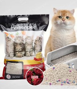 OEM Manufacturers Natural Ore Cat Sand Rose Scent Deodorization Dust Free Clumping Bentonite Cat Litter