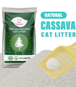 OEM ODM Factory High Quality Low Dust Fast Clumping Eco-Friendly Biodegradable Odor Control Cassava Cat Litter Arena Para Gatos