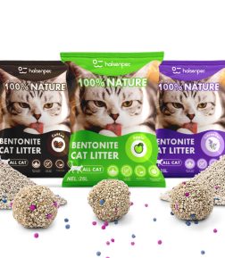 Haisen OEM Factory  Hot Sell Strong Clumping Pet Cleaning Product Low Dust Cat Sand Easy Clean Premium Bentonite Cat Litter Sand
