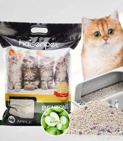 Custom OEM ODM Ball Shape Cat Sand Apple Flavor Dust Free Highly Absorbent Bentonite Cat Litter