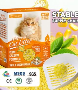 Free Samples Manufacturer Premium Easy Clean Plant Cat Sand Organic Corn Cassava Cat Litter