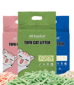 Manufacturer OEM Premium Plant Cat Sand Green Tea Scent 6l Eco Clean 2mm Stripe Shape Dust Free Clumping Tofu Cat Litter