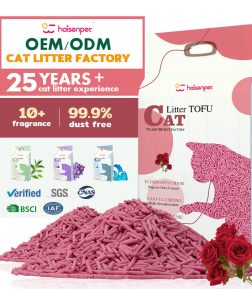 Tofu Cat Litter Strong Deodorization Eco Clean Dust Free Bulk Strip Pea Husk Cat Litter