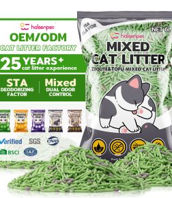 HAISEN Strong Clumping White Pink Blue Colorful Clumping Kitty Cat Litter
