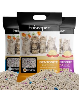 OEM Manufacturers 100% Natural Sodium Cat Sand Lemon Scent Odour Lock Strong Dust Free Clumping Premium Bentonite Cat Litter