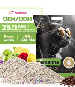 BSCI Arena Para Gatos Factory Fast Shipping Clumping Ball Shape Bentonite Cat Sand Litter