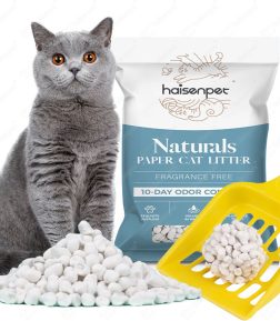 OEM ODM Superior Absorption Recycled Cat Sand Pellets Eco-friendly Fast Clumping Paper Cat Litter