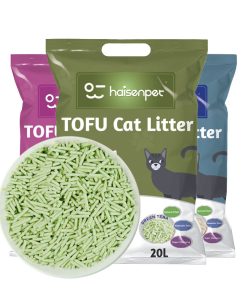 Manufacturer OEM Premium Easy Clean Plant Cat Sand Green Tea Scent 6l Eco Clean 2mm Stripe Shape Strong Clumping Tofu Cat Litter
