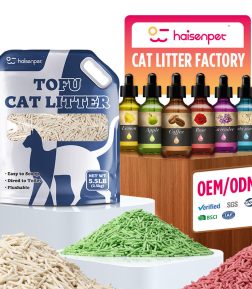 OEM ODM Custom Coffee Lavender Lemon Various Fragrances Clumping Strip Crushed Tofu Cat Litter