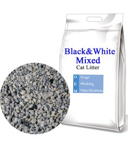 Premium No Dust Black and White Mixed Raw Ore Cat Litter