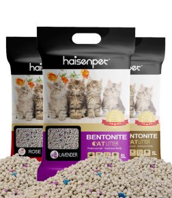 OEM Manufacturers  Cat Sand Lavender Scent Odour Lock Strong Dust Free Clumping Premium Bentonite Cat Litter