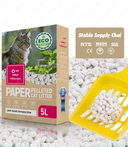 Fast Delivery Custom Logo Package OEM Cat Litter Odor Control Biodegradable Clumping Paper Cat Litter