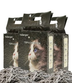 Manufacturer OEM Premium Strong Clumping Plant Cat Sand Eco Clean 2mm Stripe Shape Activated Carbon Odor Control Tofu Cat Litter