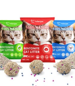 Haisen OEM  10L Bentonite Cat Litter Sand Easy Clean Premium Low Dust  Pet Cleaning Product  Bentonite Cat Sand Litter
