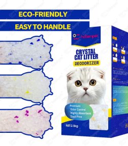 Free Samples White Label Cabinet Wholesale Silica Gel Catlitter Silicone Dust Free Crystal Cat Litter