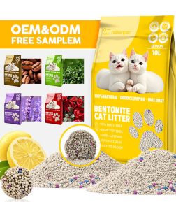 OEM ODM Adequate Stock Eco Friendly Various Scents 99% Antibacterial Clumping Bentonite Cat Litter Sand