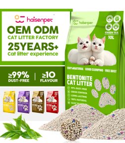 Factory Direct Sales Free Samples Odor Control Eco Friendly Highly Absorbent Easy Scoop Kitty Clumping Bentonite Cat Litter Sand