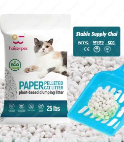 Custom Logo Package Free Samples Absorbent 99.9% Highly Absorbent Quick Clumping Paper Cat Litter
