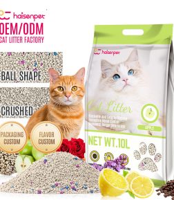 MSDS Factory Cat Sand Odor Control 0.5-4mm Ball Shape Bentonite Cat Litter Sand