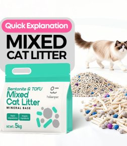 Free Samples OEM ODM Factory 100% Natural Wholesale Clumping Mixed Bentonite Tofu Cat Litter