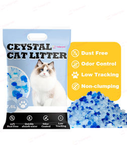 OEM ODM Fast Delivery Antibacterial Highly Absorbent Odor Control Crystal Cat Litter