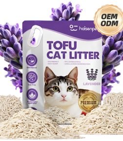 OEM Factory Direct Sales Premium 100% Natural Lavender Plant Degradable Super Absorbent Tofu Cat Litter Sand