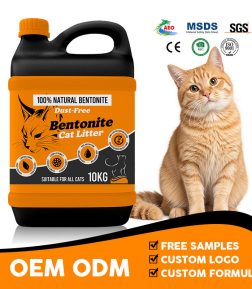 Free Samples  Custom Logo Quick Clumping Absorbent Unisex Fragrance Premium Bentonite Cat Litter Arena Para Gatos