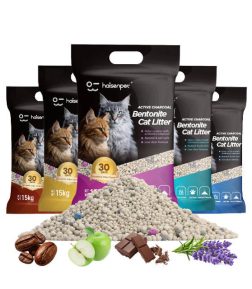 Arena Para Gatos Low-Dust Formula Premium Activated Charcoal Instant Clumps Bentonite Cat Litter Sand