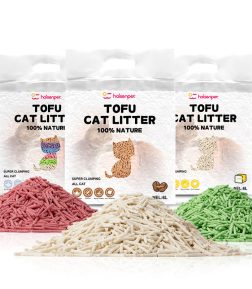 Haisen Supplier Wholesale Soya Cat Sand Natural 6L Vacuum Pack Multiple Colors Tofu Cat Litter Sand