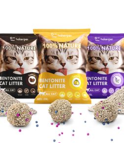 Haisen ODM OEM Bentonite Sand Supplier Dust Free Strong Strong Clumping Cat Litter Pet Shop Bentonite Cat Litter Sand