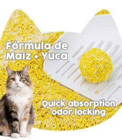 Free Samples Corn Cassava Cat Litter Manufacturer Eco-friendly Fast Absorption Organic Arena Para Gatos