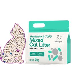Manufacturer Brand Wholesale Eco-Friendly Low Dust Hypoallergenic Strong Deodorizing Water-Absorb Cat Litter Tofu Bentonite Mix