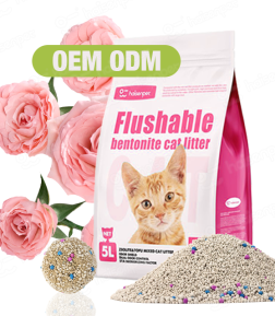 ODM OEM Superior Quality Kitty Sand High Clumping Factory Wholesale Natural Light Bentonite Cat Litter Sand