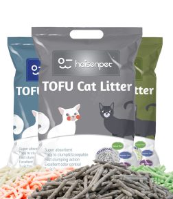 Manufacturer OEM Premium Strong Clumping Cat Sand 6l Eco Clean 2mm Stripe Shape Activated Carbon Odor Control Tofu Cat Litter