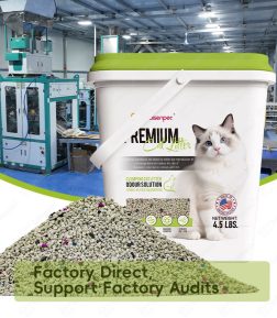 Daily Output 2000+ Tons Export to 136+ Countries Strong Clumping Highly Absorbent Bentonite Volcanic Rock Clay Cat Litter