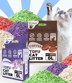 Free Samples 100% Natural Highly Absorbent  Coffee Lavender Tofu Cat Litter