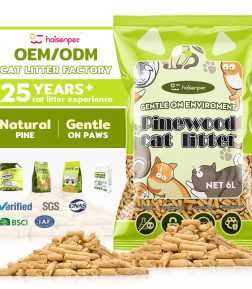 HAISENPET 5L 6L 7L 5Kg Bulk Kitty Clumping Plant Pine Wood Cat Litter Sand