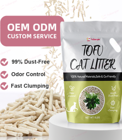 Free Samples Custom Logo Catlitter 1.5mm 2.0mm 3.0mm 100% Natural Tofu Cat Litter