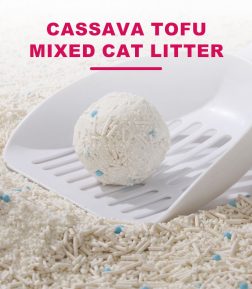 Low Price White Label Cabinet Wholesale Food-Grade Safety Eco-Friendly Fast Firm Clumping Cassava Tofu Cat Litter