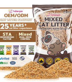 OEM ODM Cat Sand Factory Wholesale 100% Natural Odor Control Zeolite Mixed Tofu Cat Litter