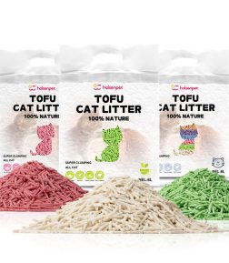 Haisen OEM Printed Logo Cat Litter Low Dust 1.5mm 2mm Strong Deodorization Plant Tofu Bulk Cat Litter Sand