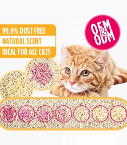 Custom OEM ODM Dust Free Catlitter Kitty Clumping Color Changing Tofu Cat Litter Sand
