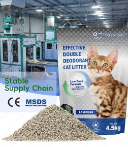 CE MSDS OEM ODM Stable Supply Chain Low Tracking Antibacterial Crushed Broken Strong Clumping Bentonite Cat Litter Sand