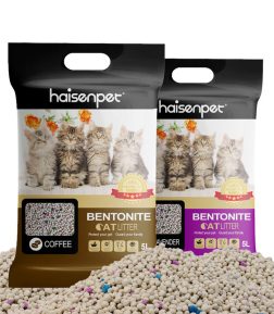 Supplier OEM Coffee Scent Cat Sand Easy Clean Sodium Odour Lock Strong Clumping Premium Dust Free Bentonite Cat Litter