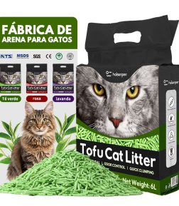 OEM ODM  High Quality Biodegradable Arena Para-gatos Green Tea Flavor DeoDorized Tofu Cat Litter